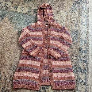 Tea Collection Colorful Knit Cardigan Sweater sz M (6-7)